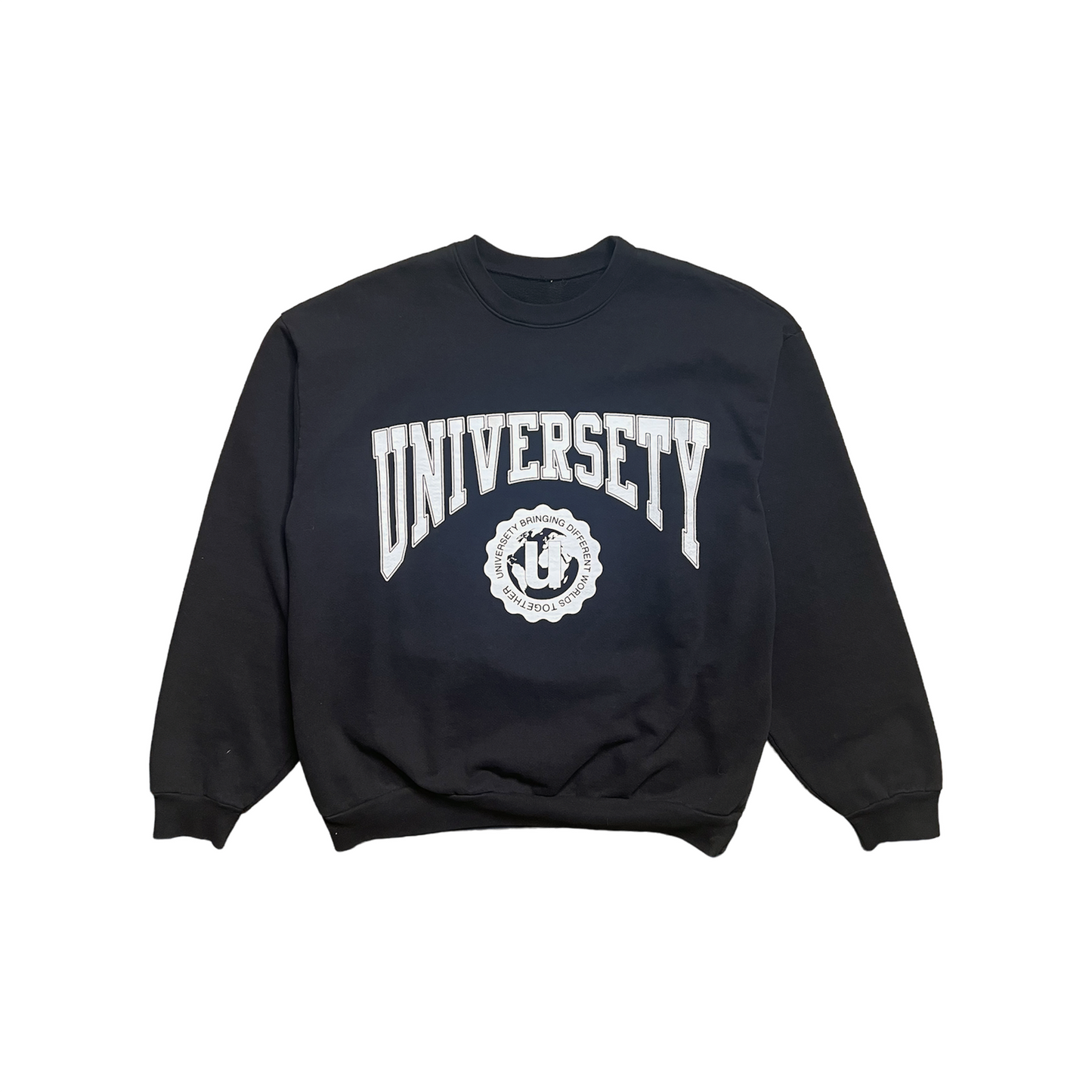 Universety Logo Crewneck(Off-Black)