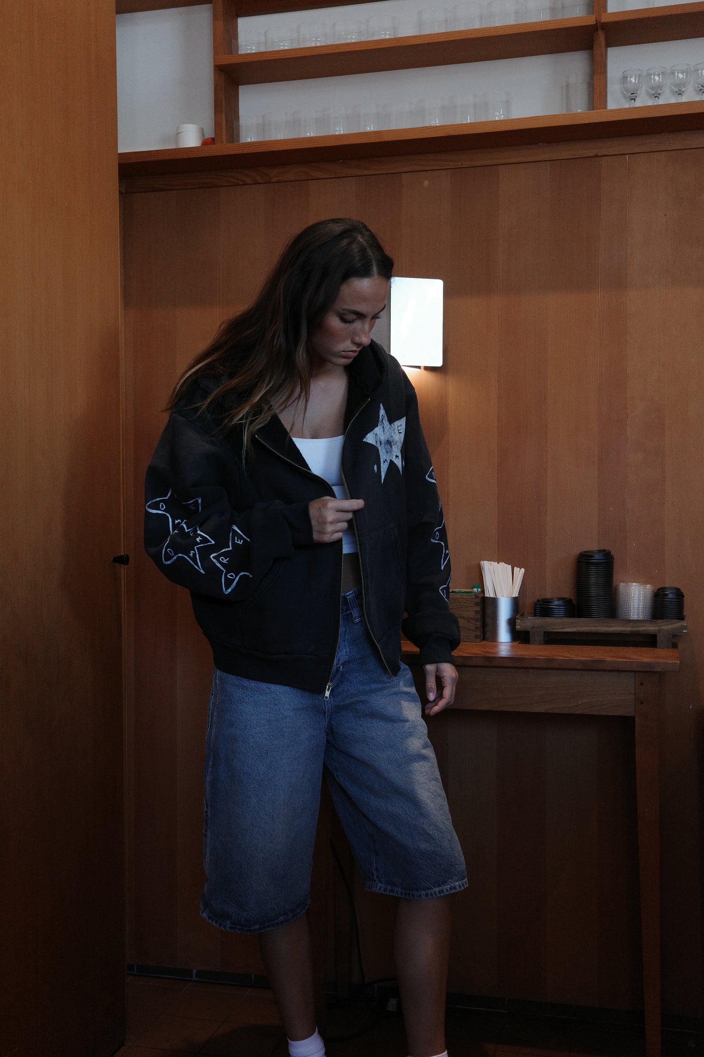 Dreamland Logo Zip Up(Vintage Black)