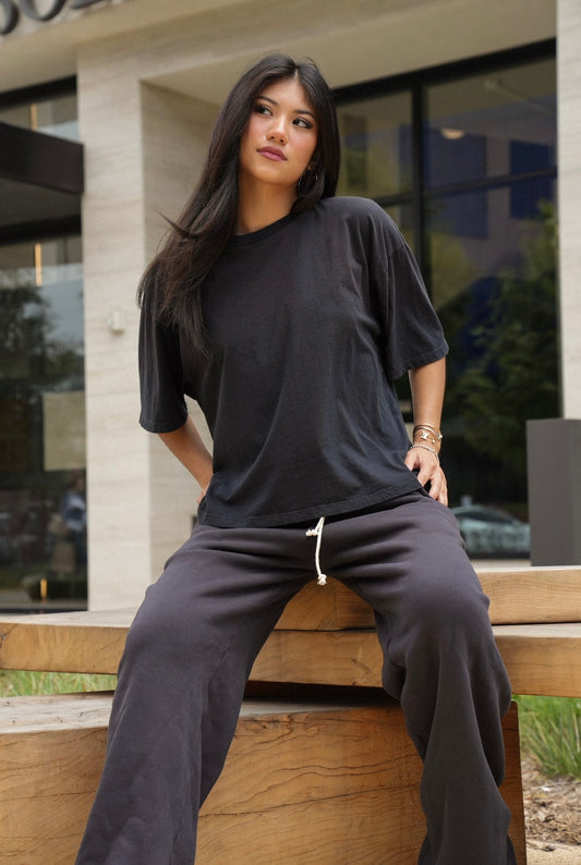 Not So Basic Tee(Vintage Black)